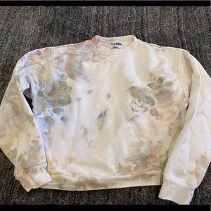 Free People tie dye cropped sweatshirt
